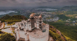 Sajjangarh Monsoon Palace rain